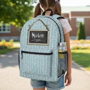 Mochila Impresa Pizarra colgante azul ID397