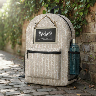 Mochila Impresa Pizarra colgante beige ID397