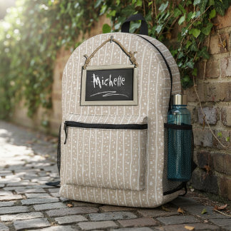 Mochila Impresa Pizarra colgante beige ID397