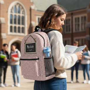 Mochila Impresa Pizarra colgante rosa ID397