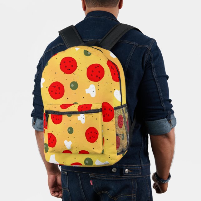 Mochila Impresa pizza divertida de Guay pepperoni hongo (Insitu (Modelo))