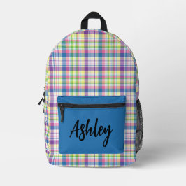 Mochila Impresa Placa multicoloreada personalizada