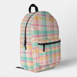 Mochila Impresa Plaid de cuadros multicolor