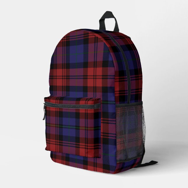 Mochila Impresa Plaid Rustic Purple Red MacLachlan Tartan (Esquina derecha trasera )
