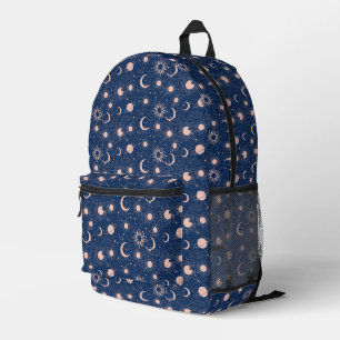 Mochila Impresa Planetas y patrones de estrellas