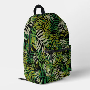 Mochila Impresa Planta Frondosa de Moda Jardín Verde