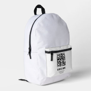 Mochila Impresa Plantilla de nombre de logotipo comercial de códig