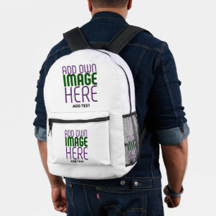 MOCHILA IMPRESA PLANTILLA DE TEXTO DE IMAGEN BLANCA SIMPLE EDITABL
