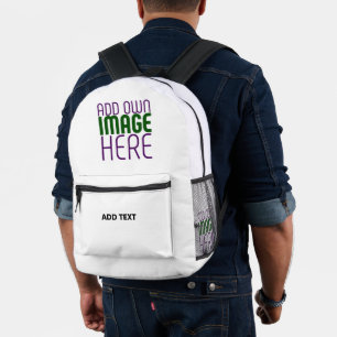 MOCHILA IMPRESA PLANTILLA DE TEXTO DE IMAGEN BLANCA SIMPLE EDITABL