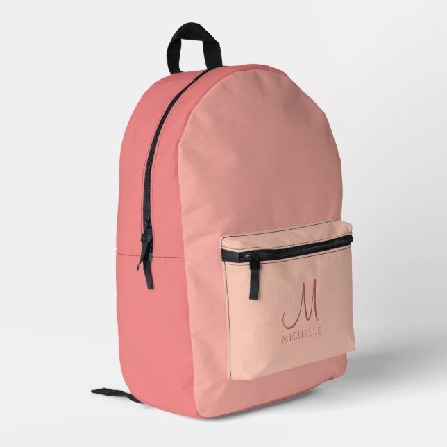 Mochila Impresa Plantilla personalizada de color de rosa moderna (Esquina izquierda trasera)