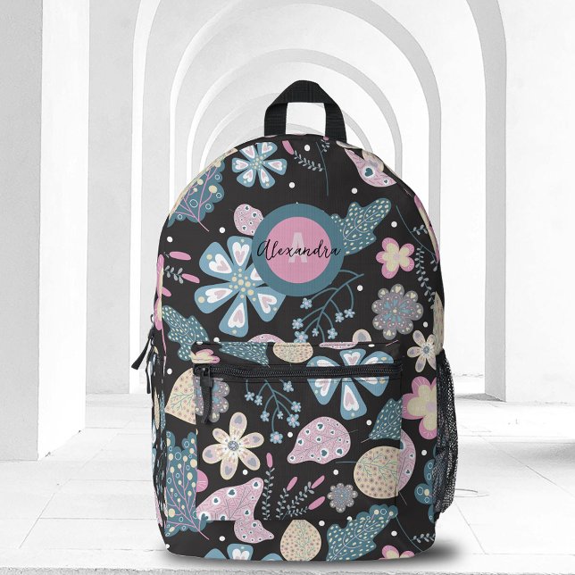 Mochila Impresa Playas de Boho Folk Art Pastel Florals y Salves (Subido por el creador)