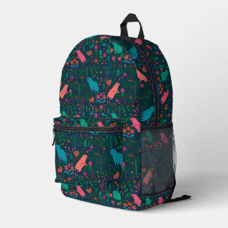 Mochila Impresa Playful Capybara in the Forest – Tropical Seamless