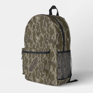 Mochila Impresa Pluma de pavo de camuflaje de tierras bajas