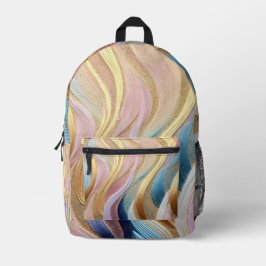 Mochila Impresa Pluma de pavo real