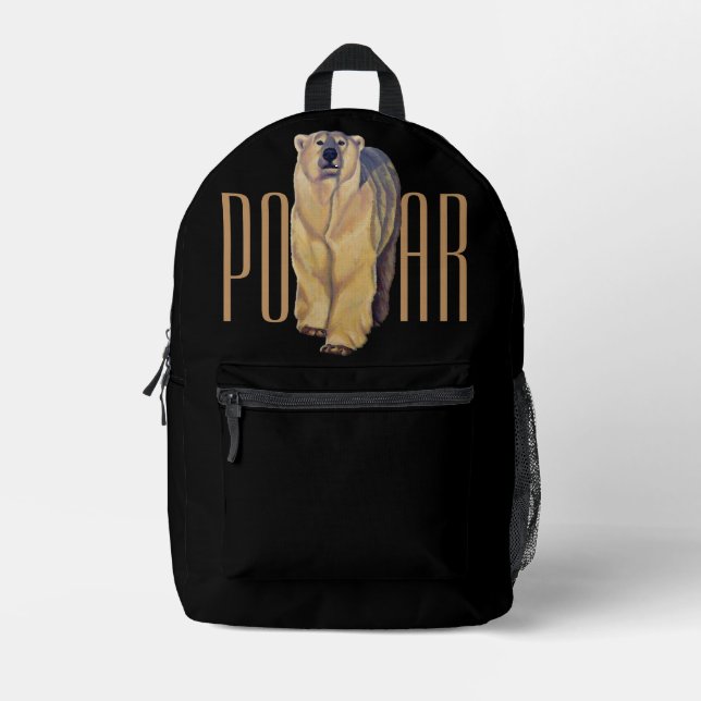 Mochila Impresa Polar Bear Backpack Bear School Bags Customizable (Anverso)
