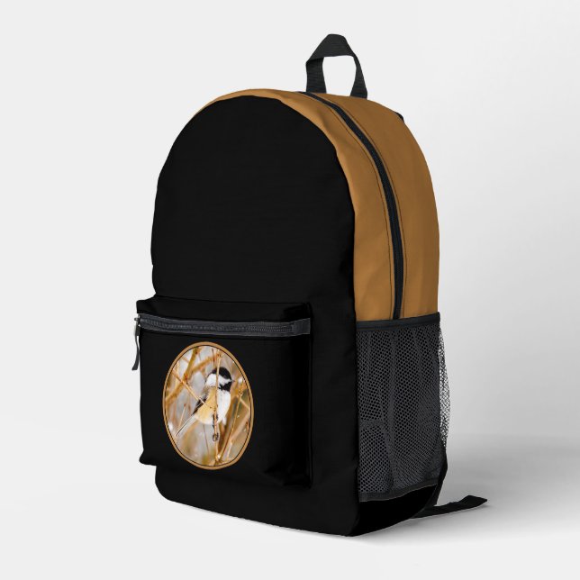 Mochila Impresa Pollito de punta negra - Fotografía original (Esquina derecha trasera )