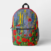 Poppies Back Pack
