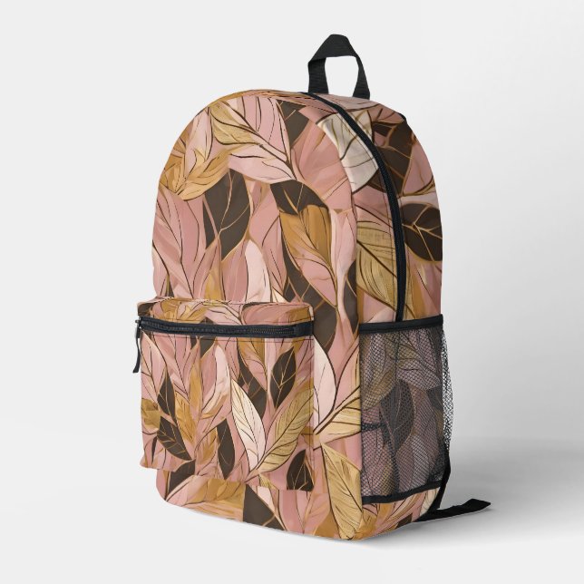 Mochila Impresa Popular Rubor Pink Gold Boho deja colección (Esquina derecha trasera )
