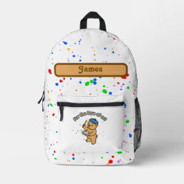 Mochila Impresa Por El Amor Al Arte Osito Artista Niños