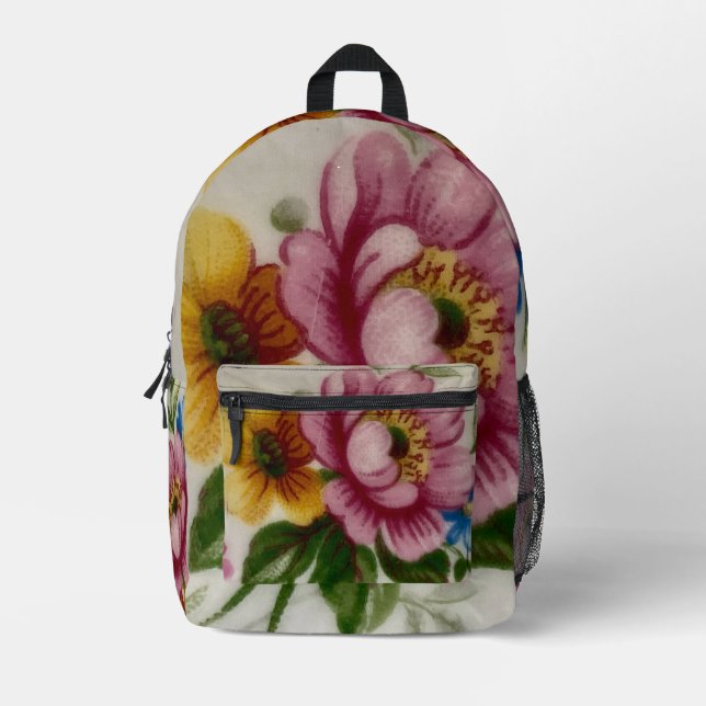 Mochila Impresa Porcelain Inspired Floral (Anverso)