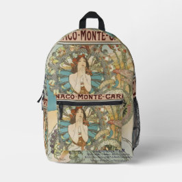 Mochila Impresa Poster de Mont-Carlo por Alphonse Mucha