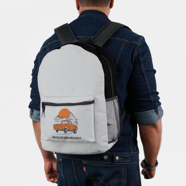 Mochila Impresa Powered By Sand And Regret Desert Camping (Insitu (Modelo))