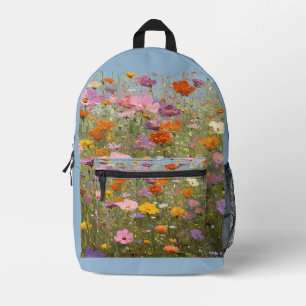 Mochila Impresa Prados Coloridos de Flores Silvestres 3