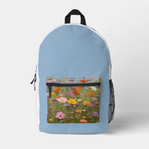 Mochila Impresa Prados Coloridos de Flores Silvestres 3