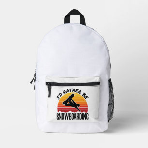 Mochila Impresa Preferiría estar Snowboard Snowboard Snowboard Vin
