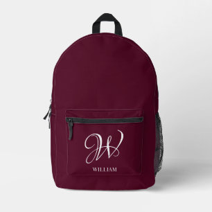 Mochila Impresa Primer monograma elegante y personalizado de Borgo
