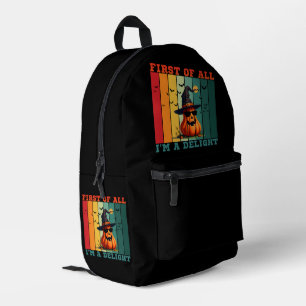 MOCHILA IMPRESA PRIMERO QUE TODO SOY UN REGALO DE CALABAZA DIVERTI