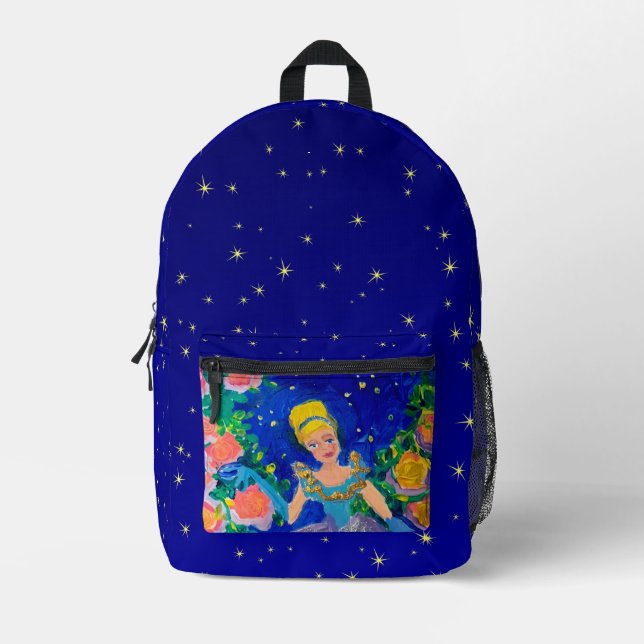 Mochila Impresa Princesa "Arte de niños" (Anverso)