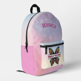 Mochila Impresa Princesa de nombre personalizado de primer grado