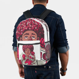 Mochila Impresa Print Cut Sew Backpack YOUTH Power Afro & Boombox