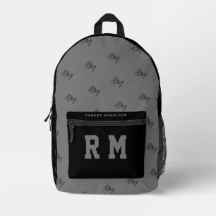 Mochila Impresa Print Cut Sew Bag negro Niños de la escuela de via