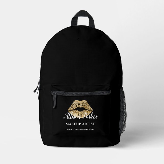Mochila Impresa Profesional del artista de maquillaje del beso de  (Anverso)