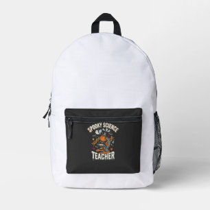 Mochila Impresa Profesor de Biología de Halloween Ciencia Espeluzn