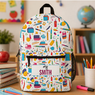 Mochila Impresa Profesor Personalizado – Nombre Personalizado Regr