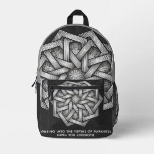 Mochila Impresa Profundidades de oscuridad Geométrico corte y cost