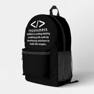 Mochila Impresa Programador Desarrollador de Código Programador