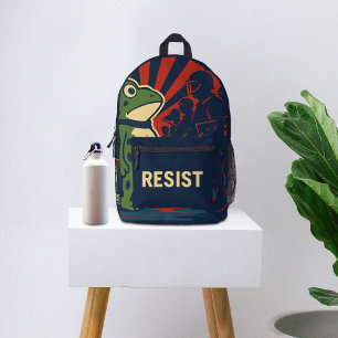 Mochila Impresa Protesta de la Rana de Portland
