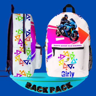 Mochila Impresa ¡Próxima parada: 3er grado! Viaje de Girly