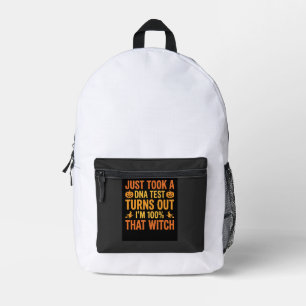 Mochila Impresa Prueba de ADN de Bruja de Halloween Diseño Diverti