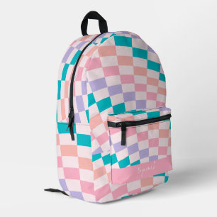 Mochila Impresa Psychedelic Groovy Checkerboard