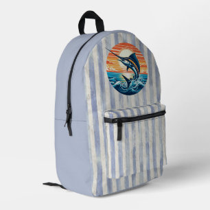 Mochila Impresa Puesta de sol personalizada costera/ náutica/ de p