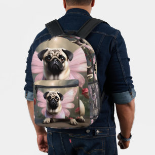 Mochila Impresa Pug Real: La Hada Princesa de Reinos Encantados