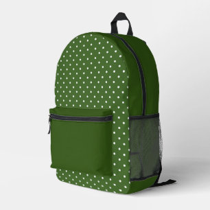Mochila Impresa Puntos verdes del Polka Blanco