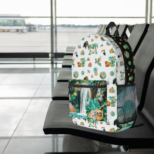 Mochila Impresa Pura Vida   Ilustración Bonita de Costa Rica