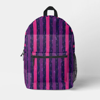 Mochila Impresa Purple and Pink Stripes