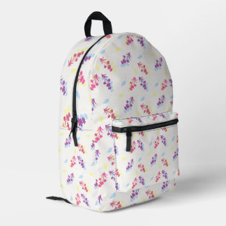Mochila Impresa Purple Floral Design